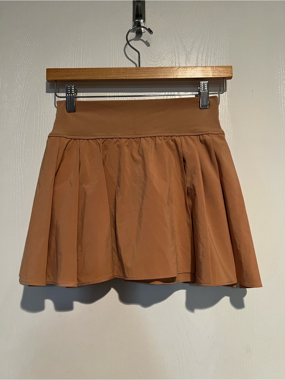 Offline By Aerie Brown Beige Pleated Tennis Pickleball Athletic Skirt Sz Small